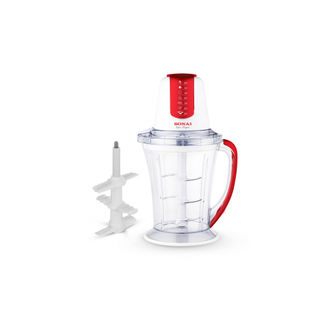 Sonai Super Chopper MAR-3077– 700 Watt 1.5L, 6 blades with HEXA technology ,Garlic Peeling Attachment