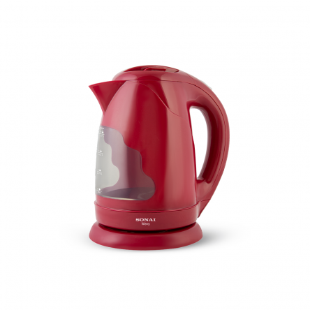 Sonai Kettle Wavy , MAR-3970 , 2200 Watt 1.7L Bright LED lights , Red Color