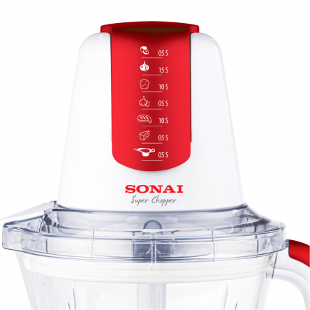 Sonai Super Chopper MAR-3077– 700 Watt 1.5L, 6 blades with HEXA technology ,Garlic Peeling Attachment Sonai Super Chopper MAR-3077– 700 Watt 1.5L, 6 blades with HEXA technology ,Garlic Peeling Attachment